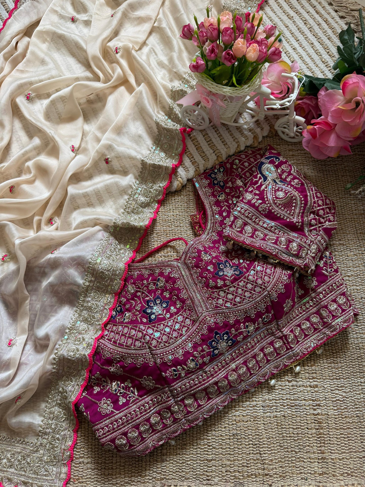 Premium rangoli Silk Saree with beautiful saree