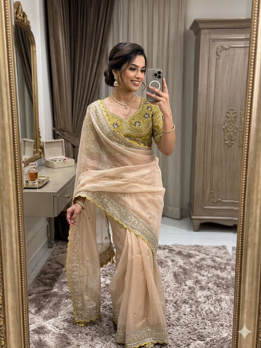 Premium rangoli Silk Saree with beautiful saree