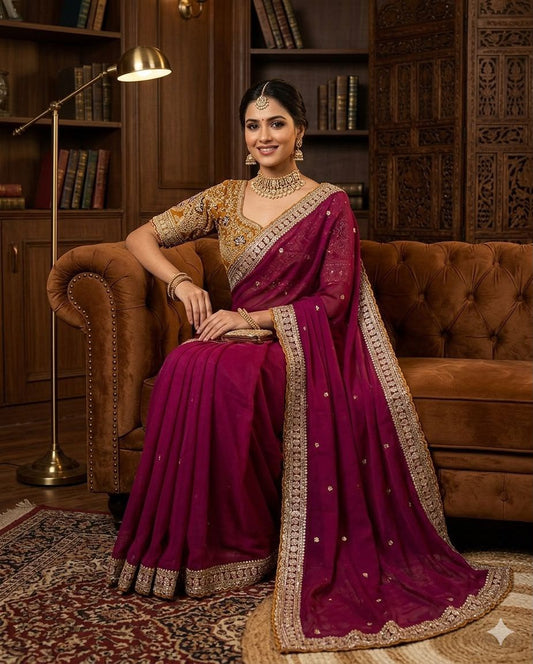 Premium rangoli Silk Saree with beautiful saree