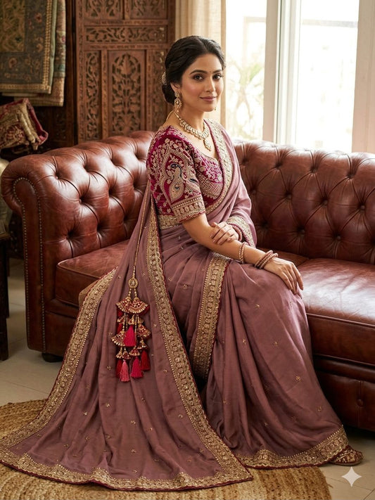 Premium rangoli Silk Saree with beautiful saree