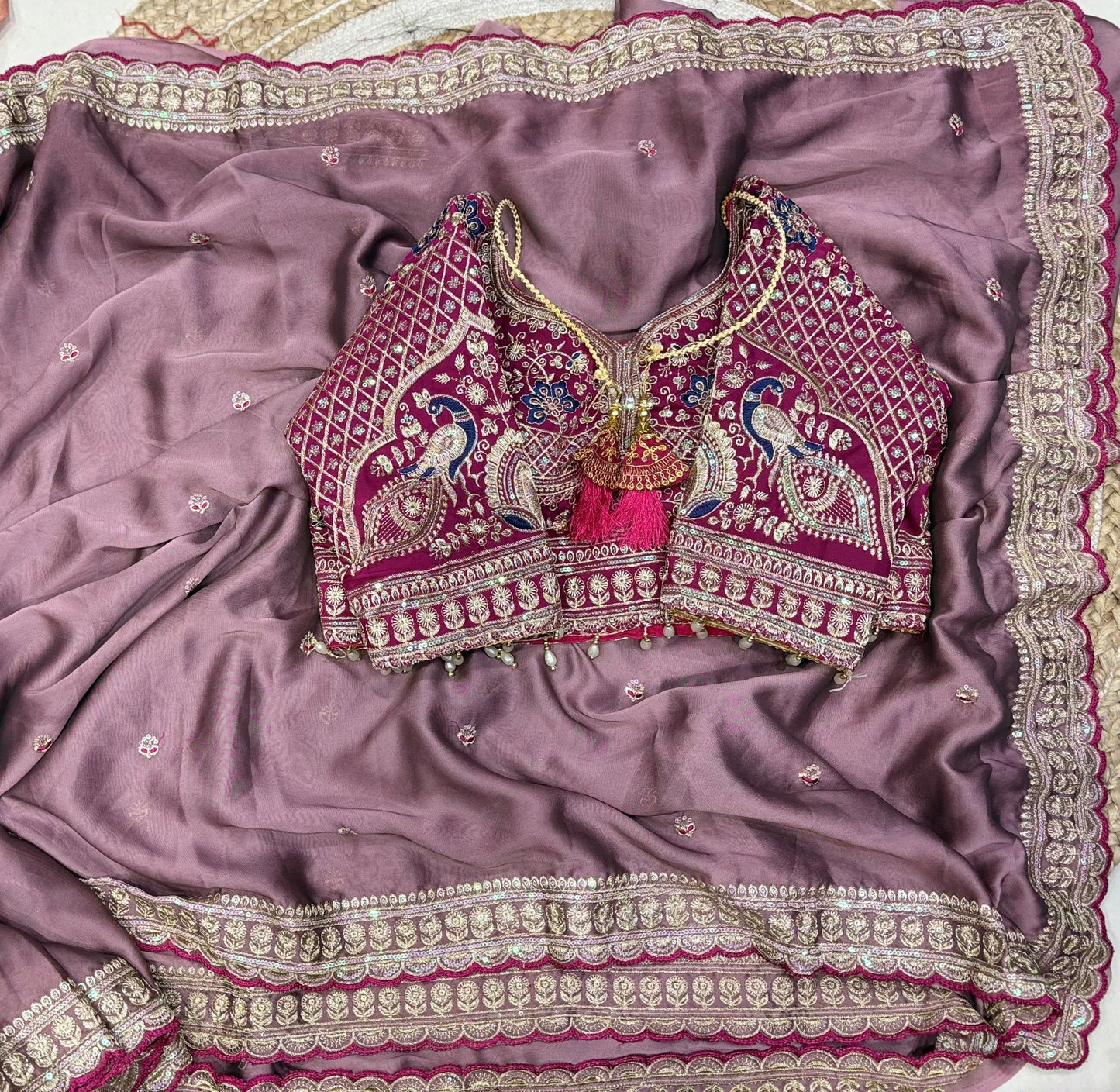 Premium rangoli Silk Saree with beautiful saree