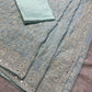 Faux geogert saree with white thread & seqnce saree