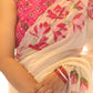 Beautiful soft tabi Saree featuring elegant flower digital print