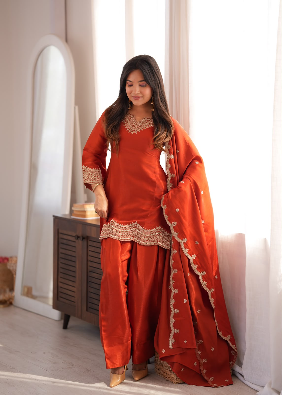 PRESENTING NEW GLASS ROMAN SILK FABRIC 3 PEACE