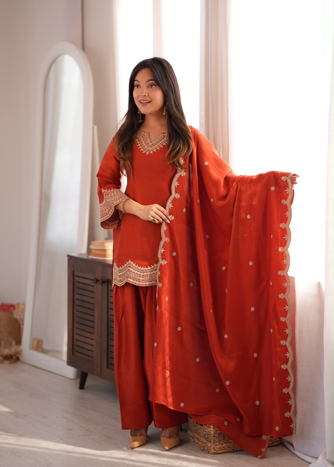 PRESENTING NEW GLASS ROMAN SILK FABRIC 3 PEACE