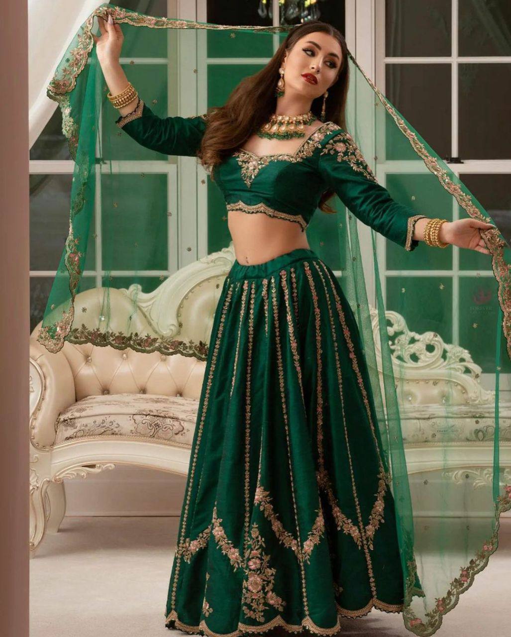 Black Colour Dulhan Lehenga Choli, Wedding Lehenga Choli