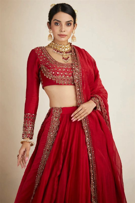 FANCY THREAD WORK WITH SEQUNCE WORK WITH  EMBROIDERY CODING LEHENGA CHOLI