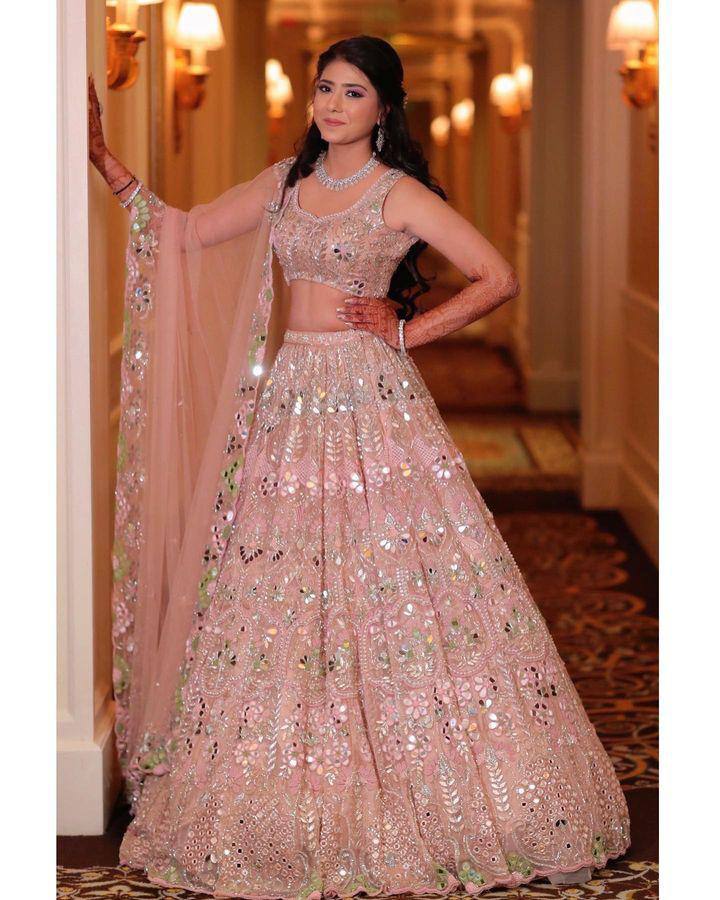 Launching 4 Meter Flare Real Mirror Embroidery Sequins work Lehenga