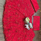 Launching Red opulent lehenga features meticulous sequin embroidery