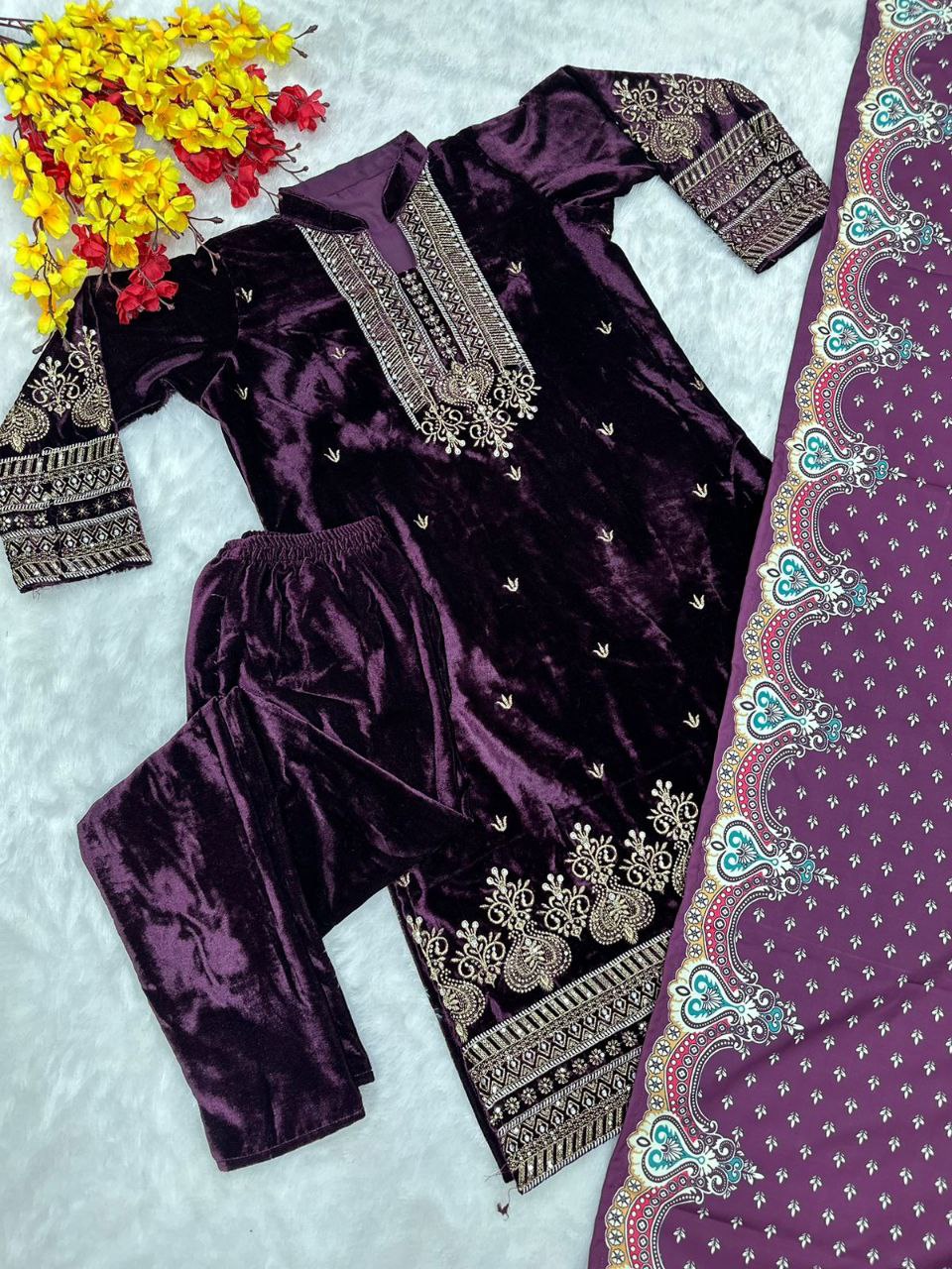 New Party Wear Look Top , Salwar With Dupatta