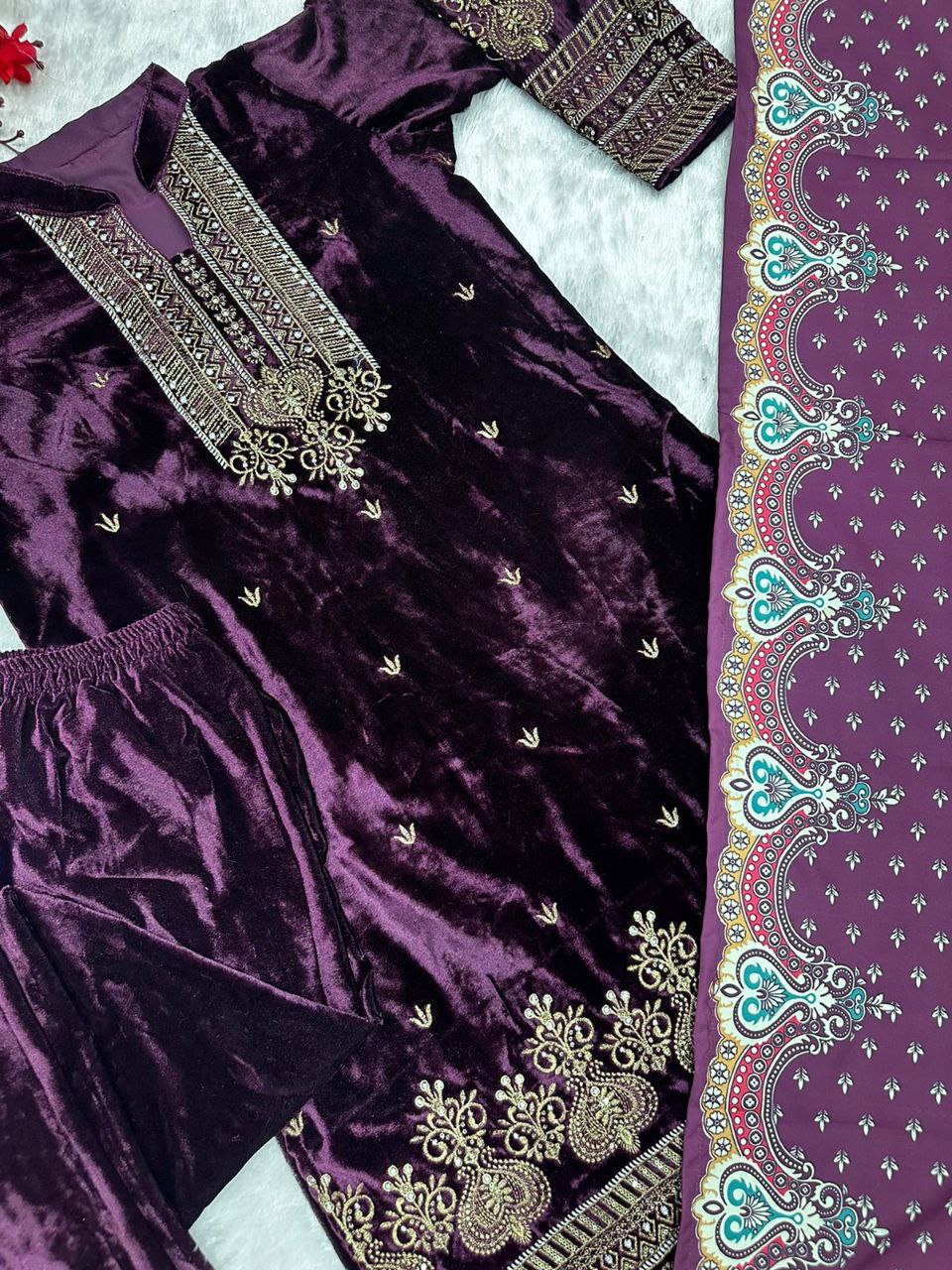 New Party Wear Look Top , Salwar With Dupatta