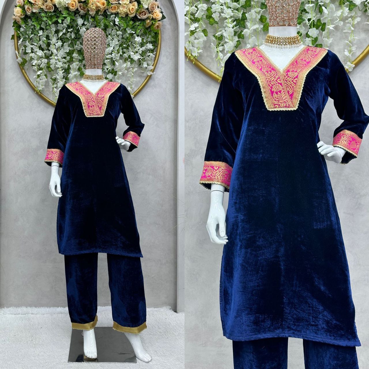 beautiful Designer Suit On havy Velvet febric