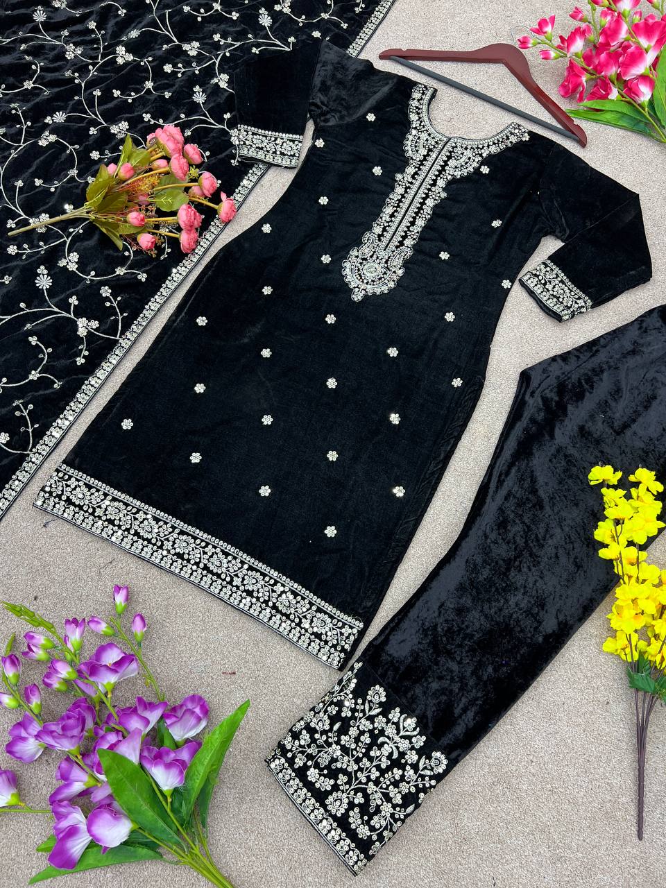 New Designer Party Wear Look New Top-Sharara and Dupatta