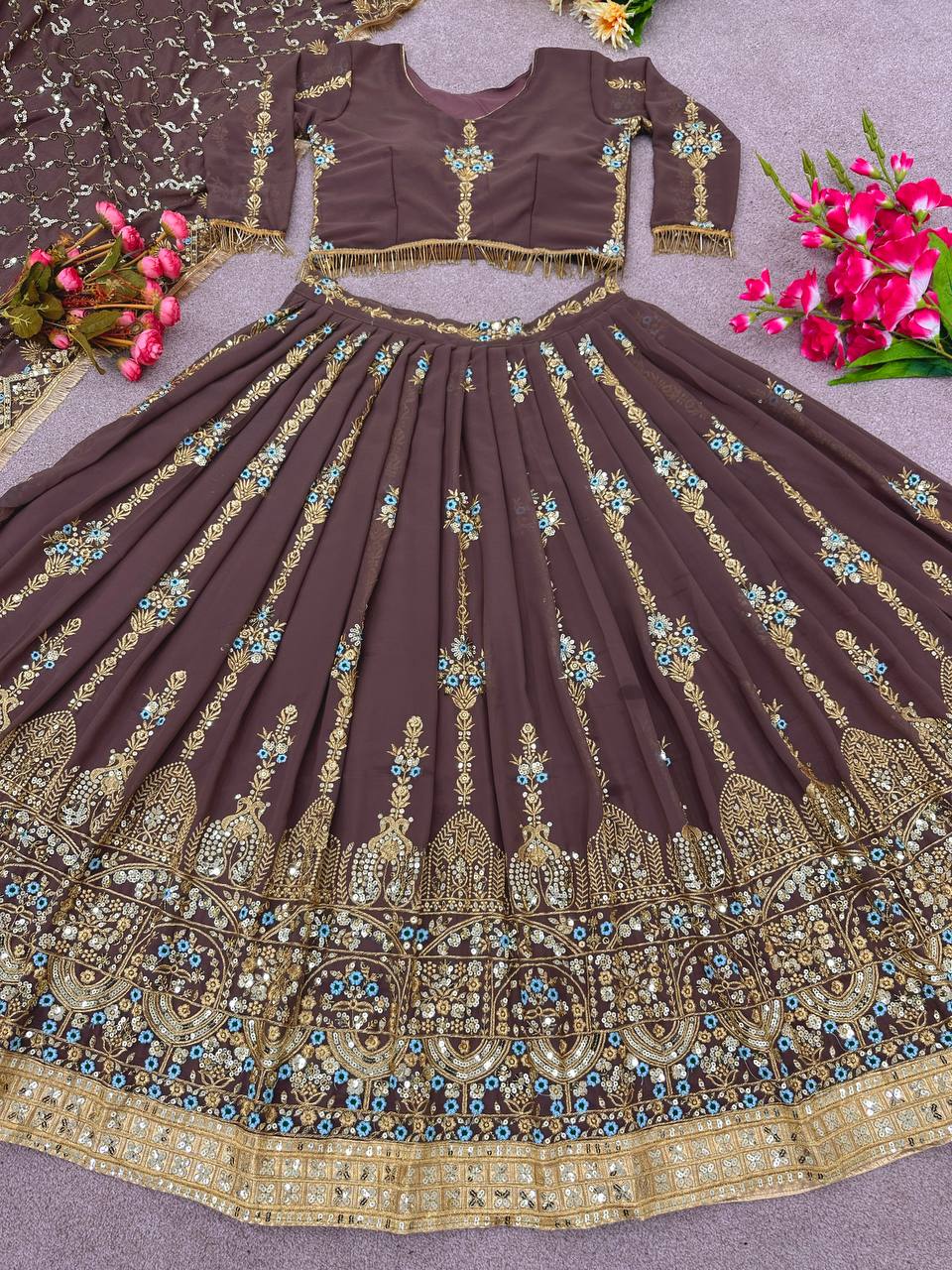 New Collection Lehenga Choli With Full Heavy Embroidery Sequence Work