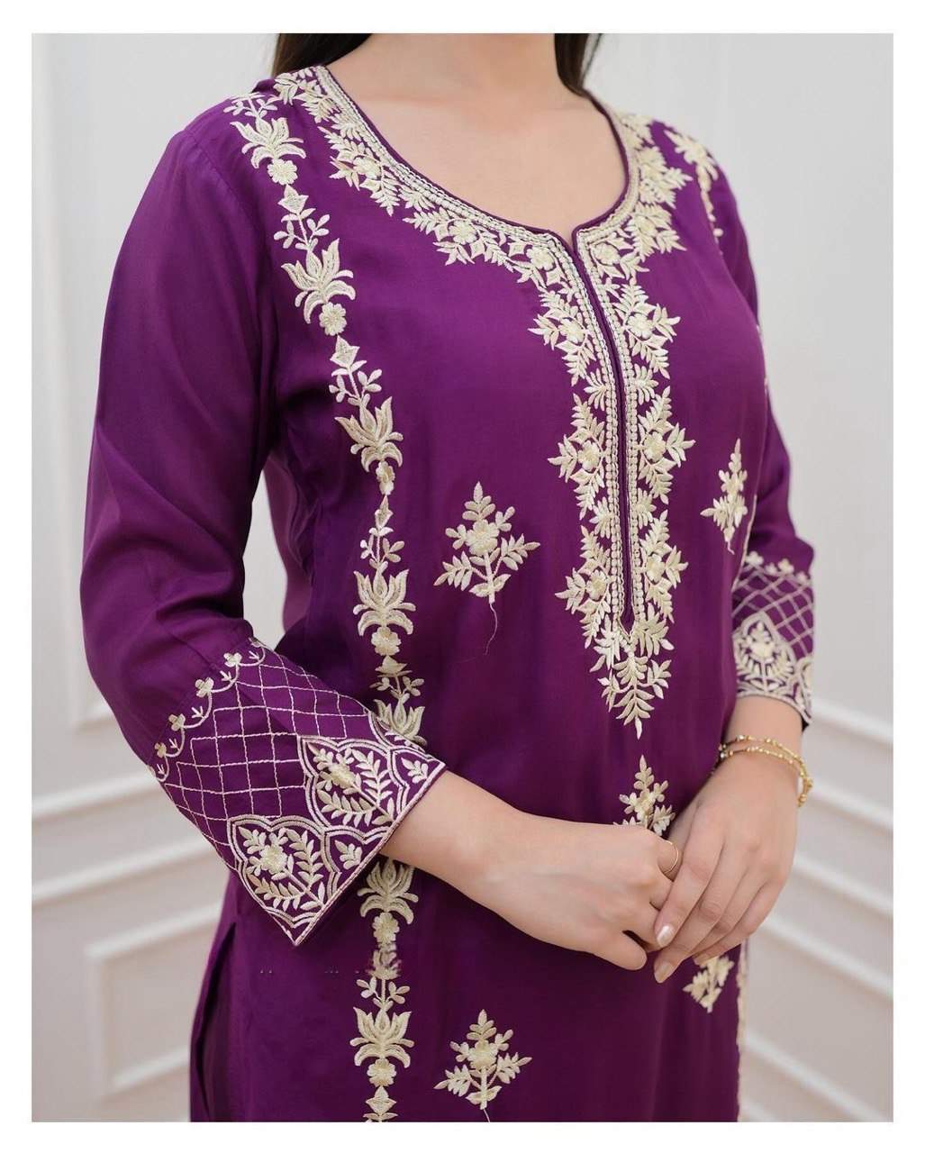 Top plazo and  work embroidery  Dupatta 8 Xl To Available