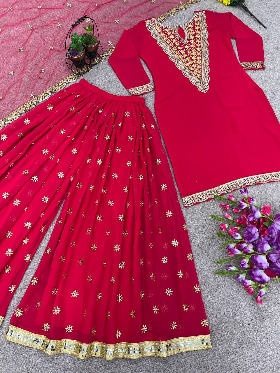 New Festival Collection With Faux Georgette And Heavy Embroidery