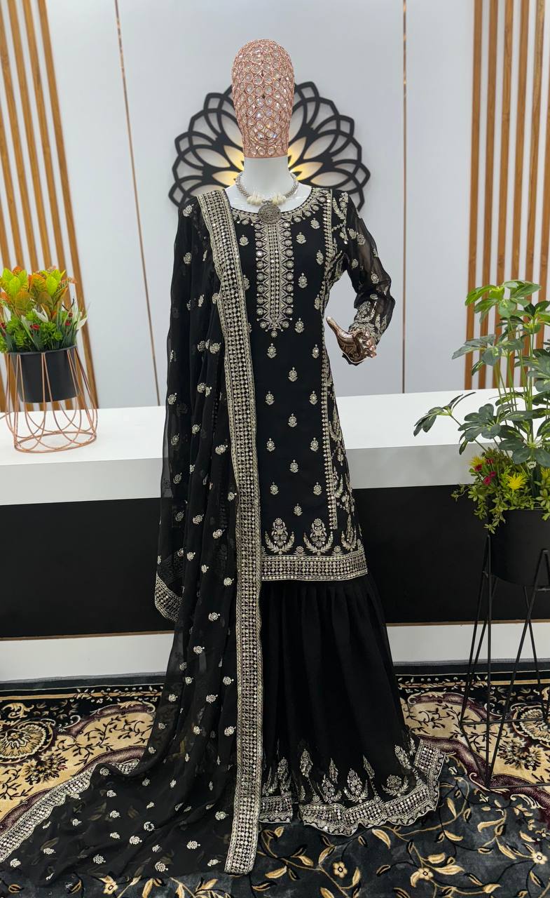 New Designer Party Wear Look Fancy Top-Dupatta and Fully Stitched Bottom