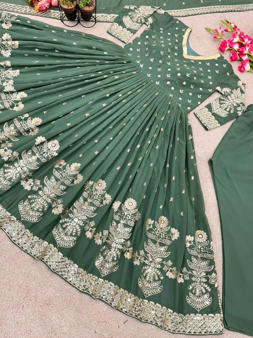 Launching New Designer Party Wear Look Fancy Top-Dupatta and Fully Stitched Gharara