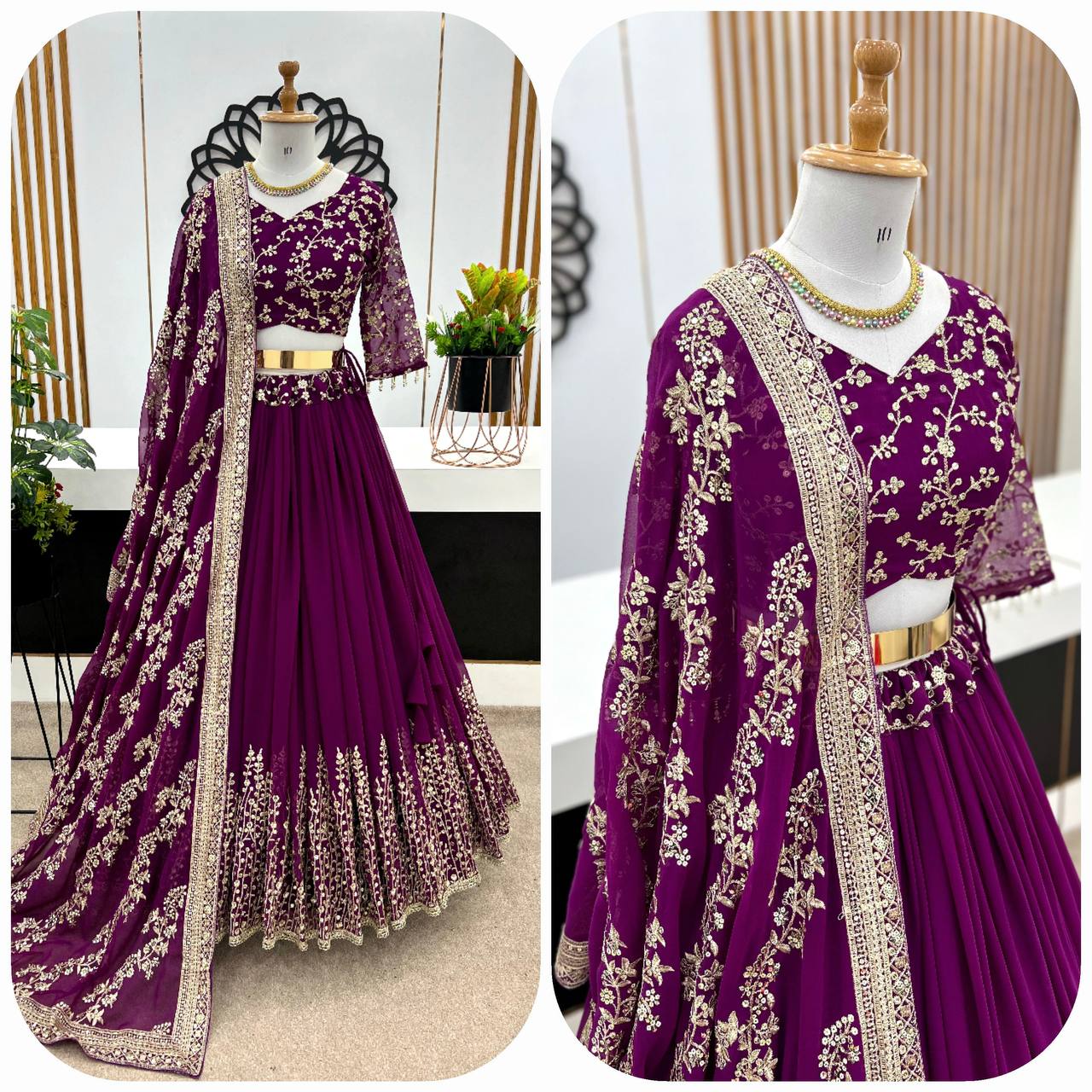 New Wedding Collection Lehenga Choli With Full Heavy Embroidery Sequence Work