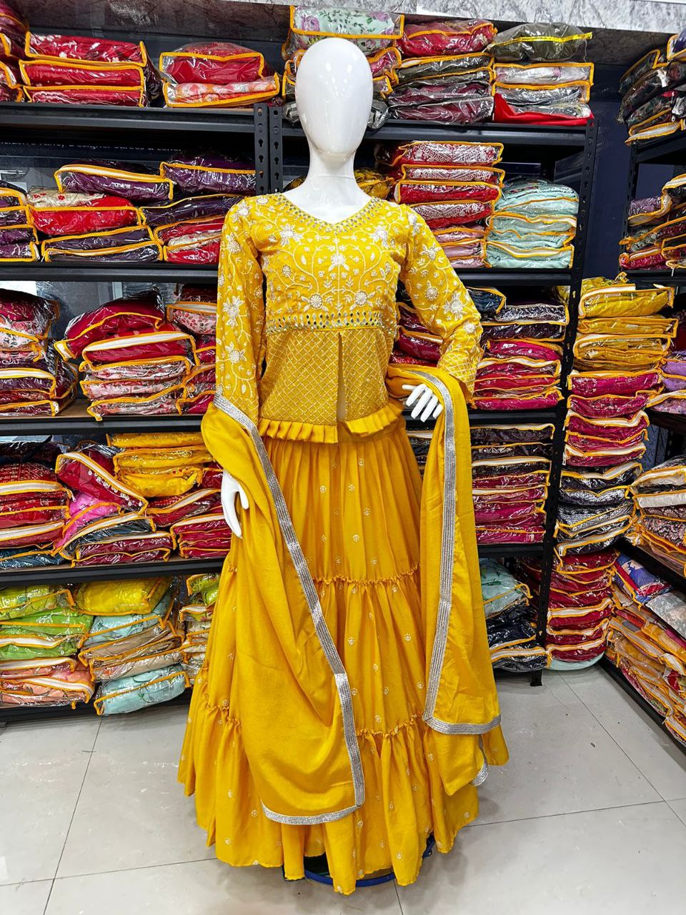 Presenting a New Party Wear Look Jacket Lehenga With Dupatta