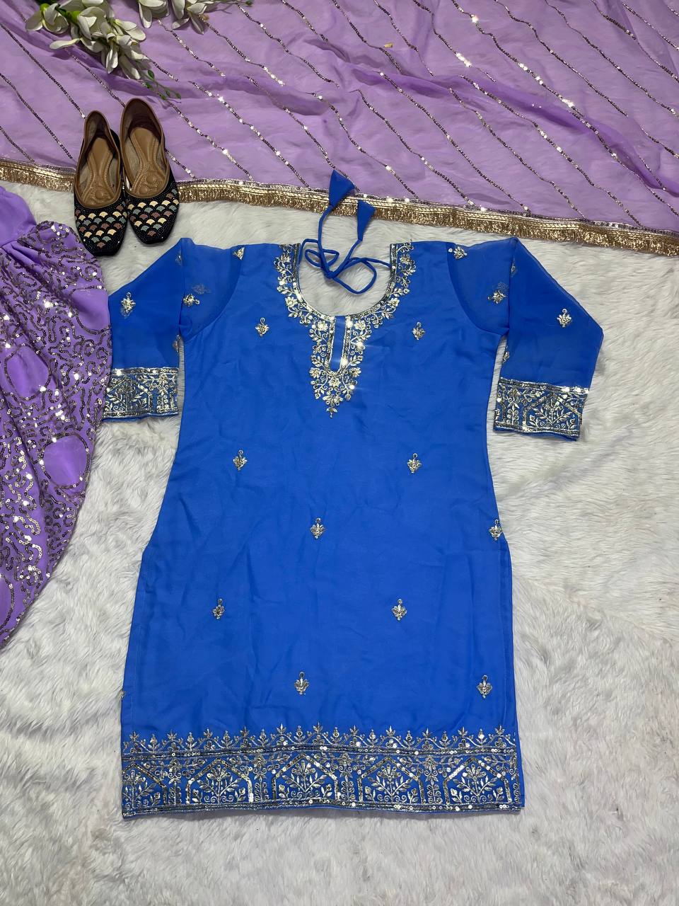 Launching New Designer Party Wear Look Top ,Dhoti Salwar and Dupatta