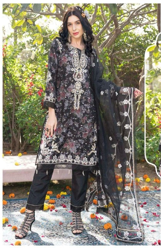 NEW DESIGNER HEAVY FUAX GEORGETTE EMBROIDERY SEQUENCES WORK WITH DIGITAL PRINT PAKISTANI  SUIT