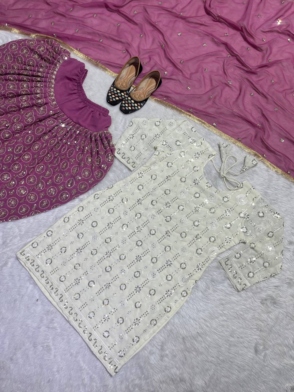 Launching New Designer Party Wear Look Top Dhoti Styles Salwar and Dupatta