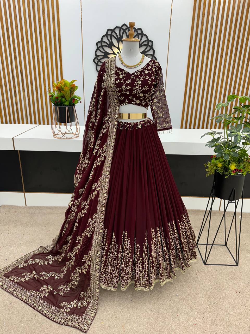 New Wedding Collection Lehenga Choli With Full Heavy Embroidery Sequence Work