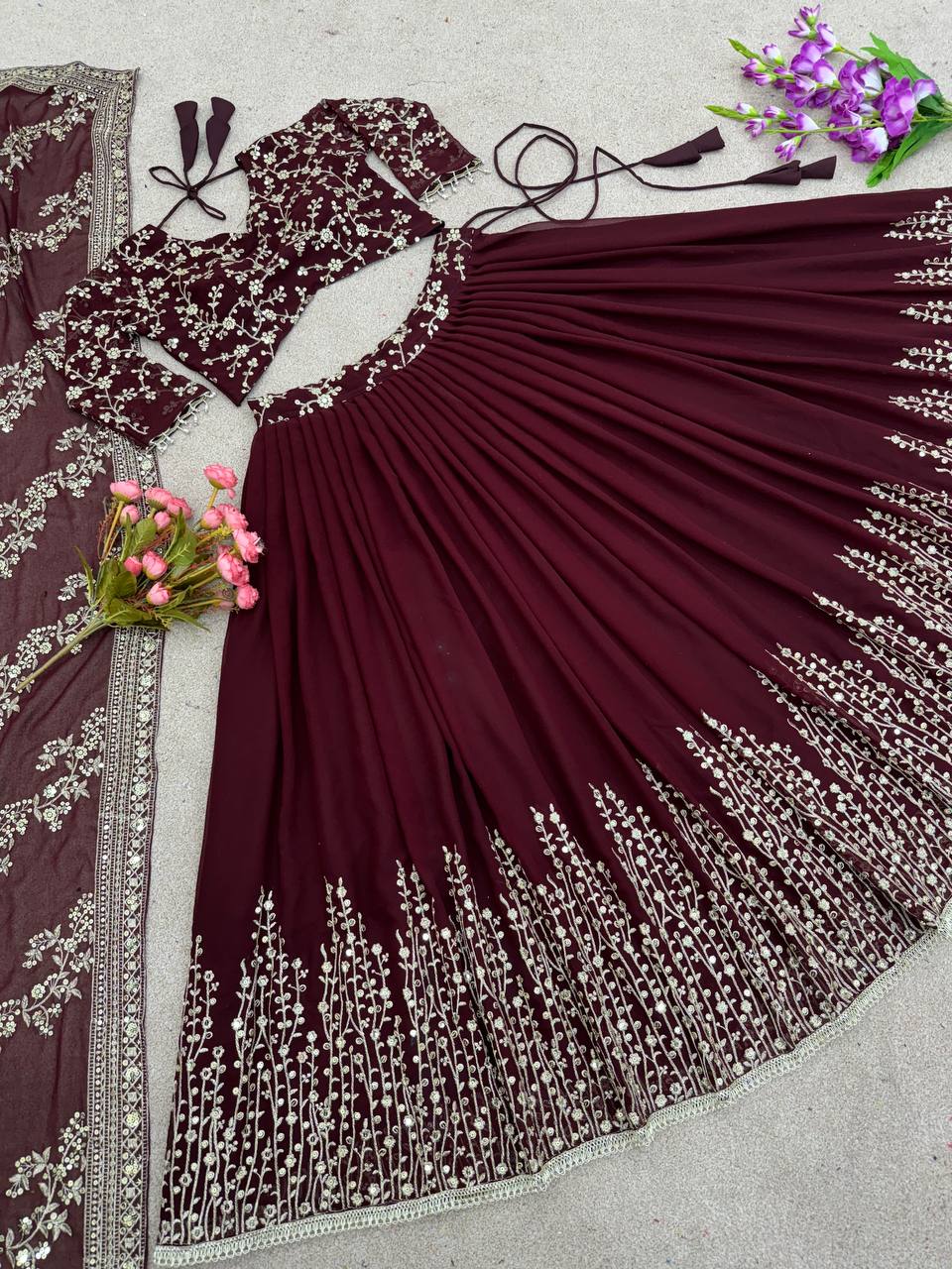 New Wedding Collection Lehenga Choli With Full Heavy Embroidery Sequence Work