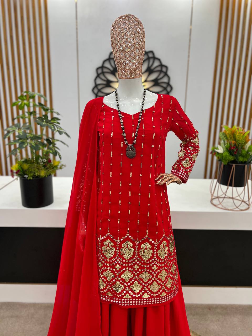 New Collection With Faux Georgette And Heavy Embroidery Sequence Work