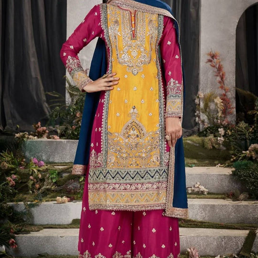 New Eud Collection Top-Bottom And Dupatta Set Fully Stitched Ready To Wear