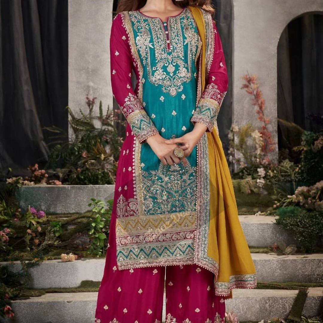 New Eud Collection Top-Bottom And Dupatta Set Fully Stitched Ready To Wear