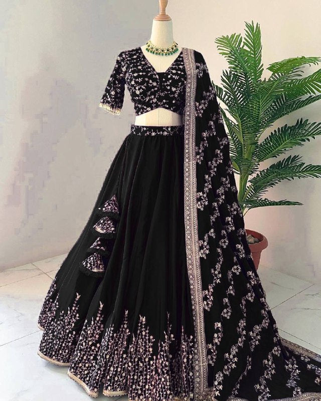 New Wedding Collection Lehenga Choli With Full Heavy Embroidery Sequence Work