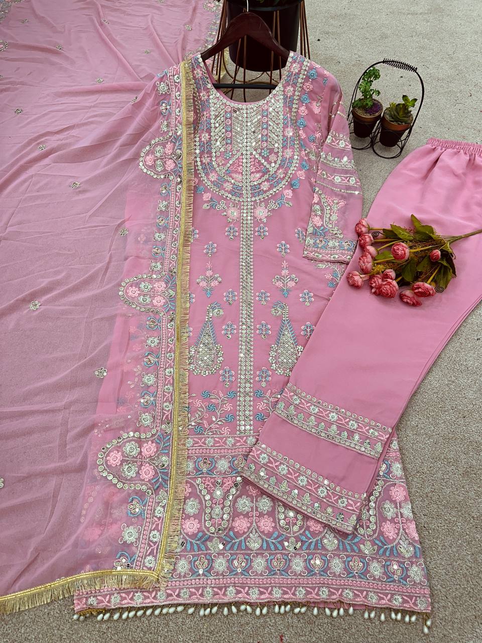 New Festival Collection With Faux Georgette And Heavy Embroidery Sequence Work