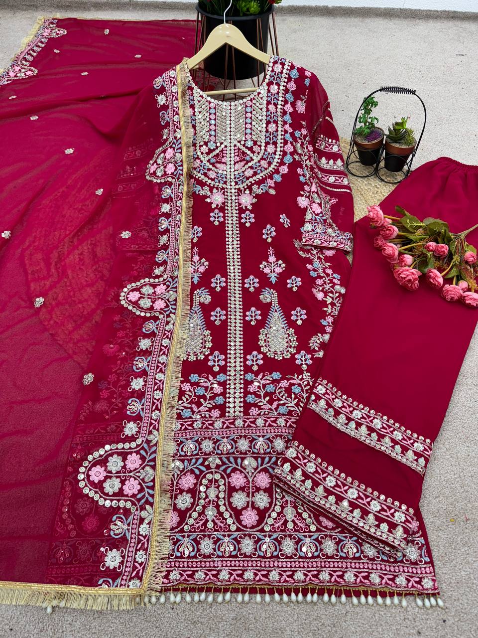 New Festival Collection With Faux Georgette And Heavy Embroidery Sequence Work