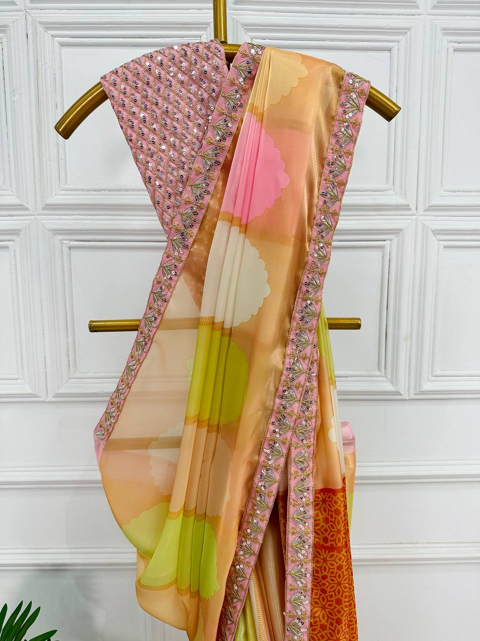 NEW SUPERHIT TRENDING DIGITAL PRINTED JIMMICHU FABRIC SAREE