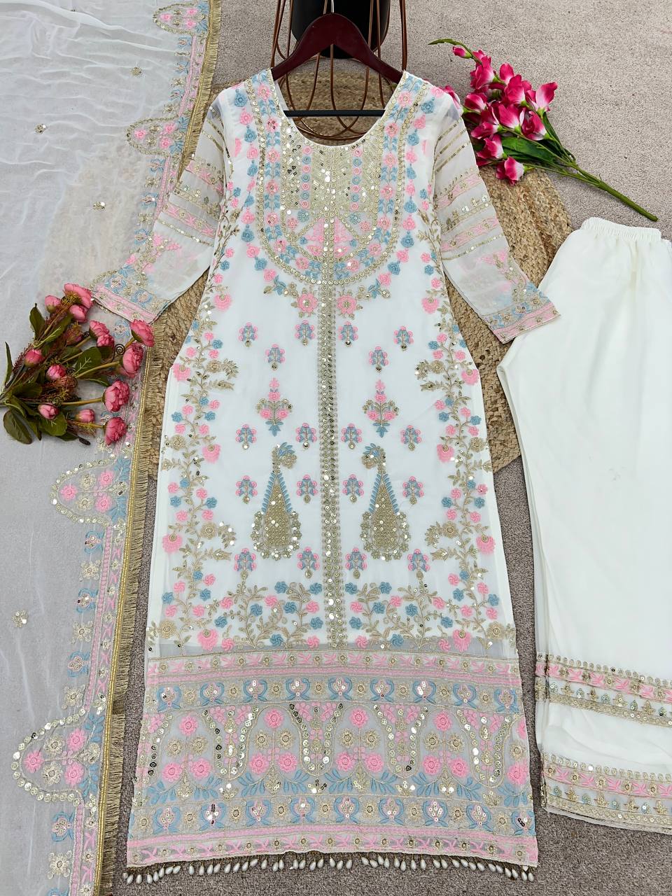 New Festival Collection With Faux Georgette And Heavy Embroidery Sequence Work