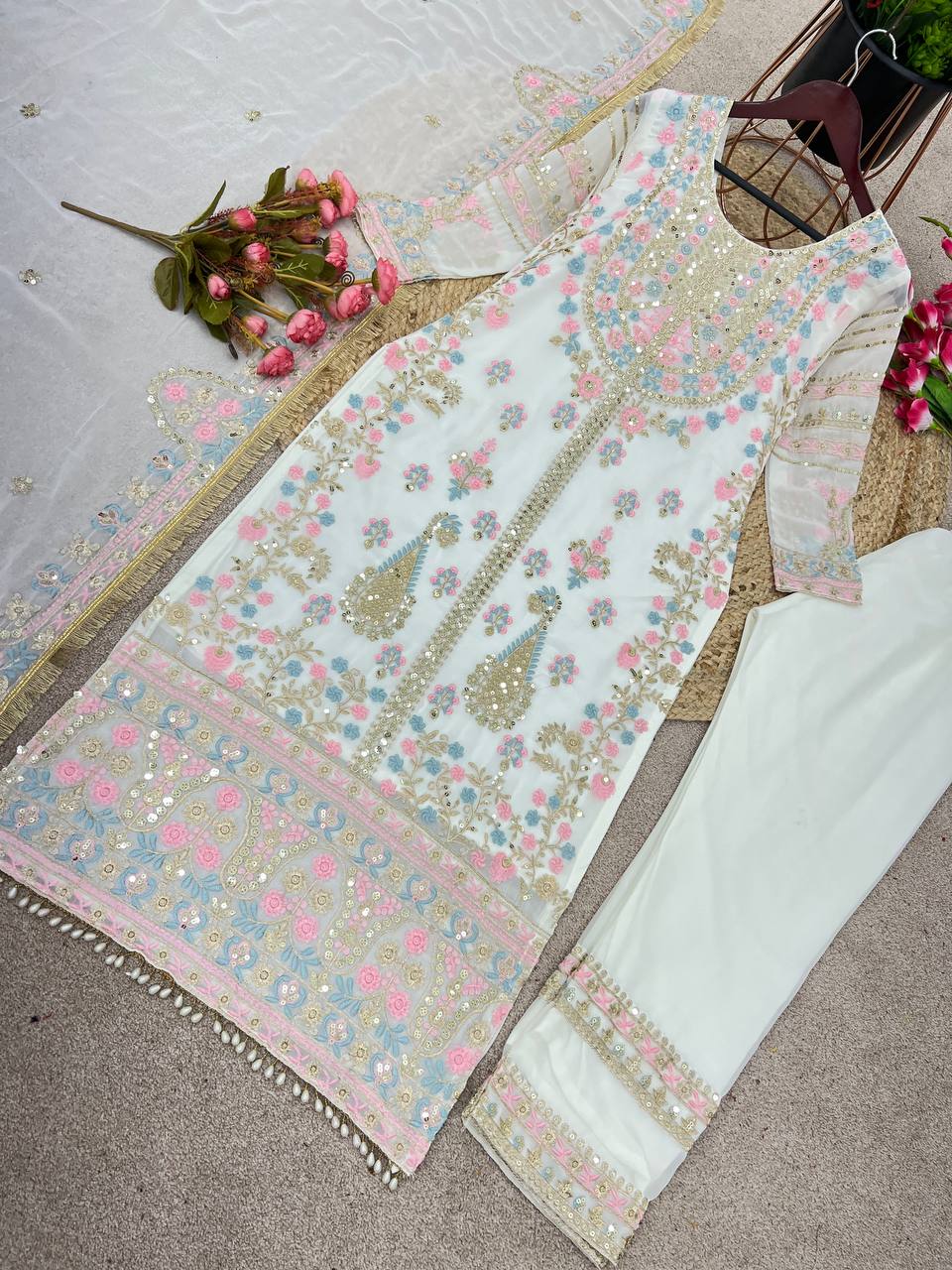 New Festival Collection With Faux Georgette And Heavy Embroidery Sequence Work