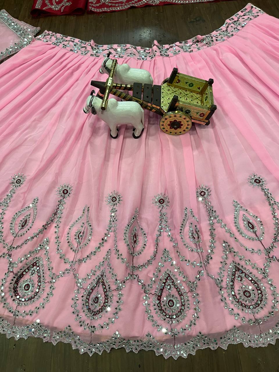 Launching Real Mirror Work, 3.5 Meter Flared Lehenga