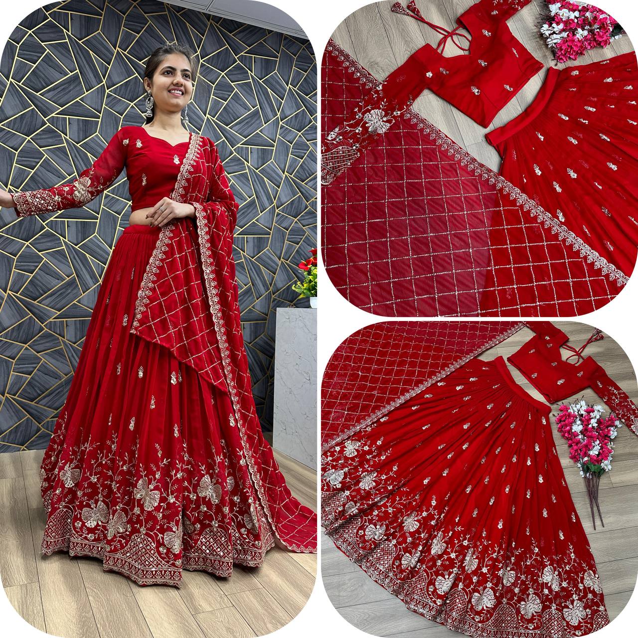 Fox Georgette Launching New Festival Lehenga Choli