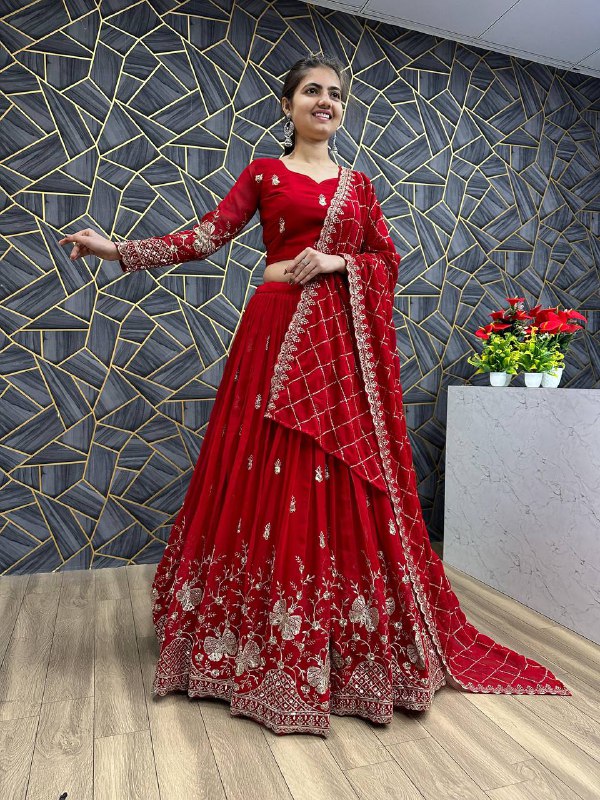 Fox Georgette Launching New Festival Lehenga Choli