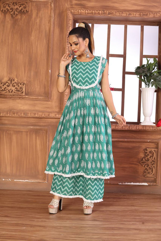 Mill printed Attractive Party Wear CAMBRIC COTTON Kurti