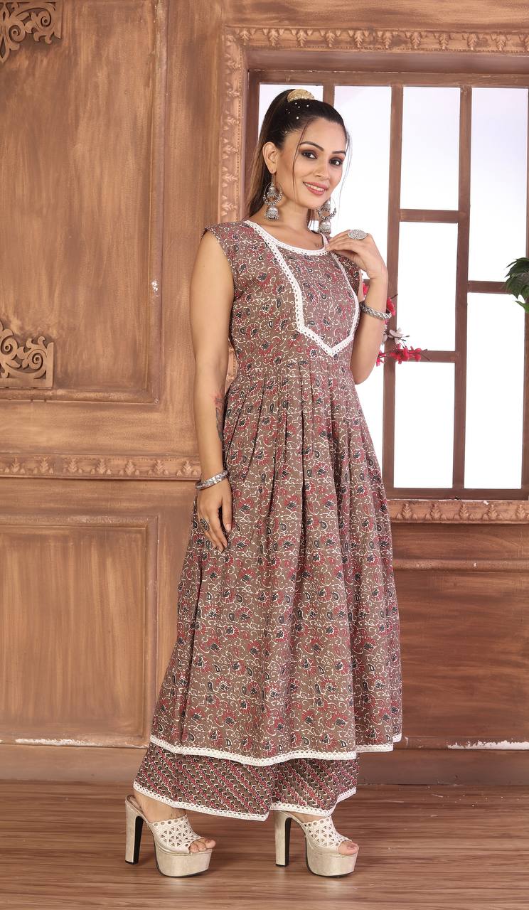 Mill printed Attractive Party Wear CAMBRIC COTTON Kurti