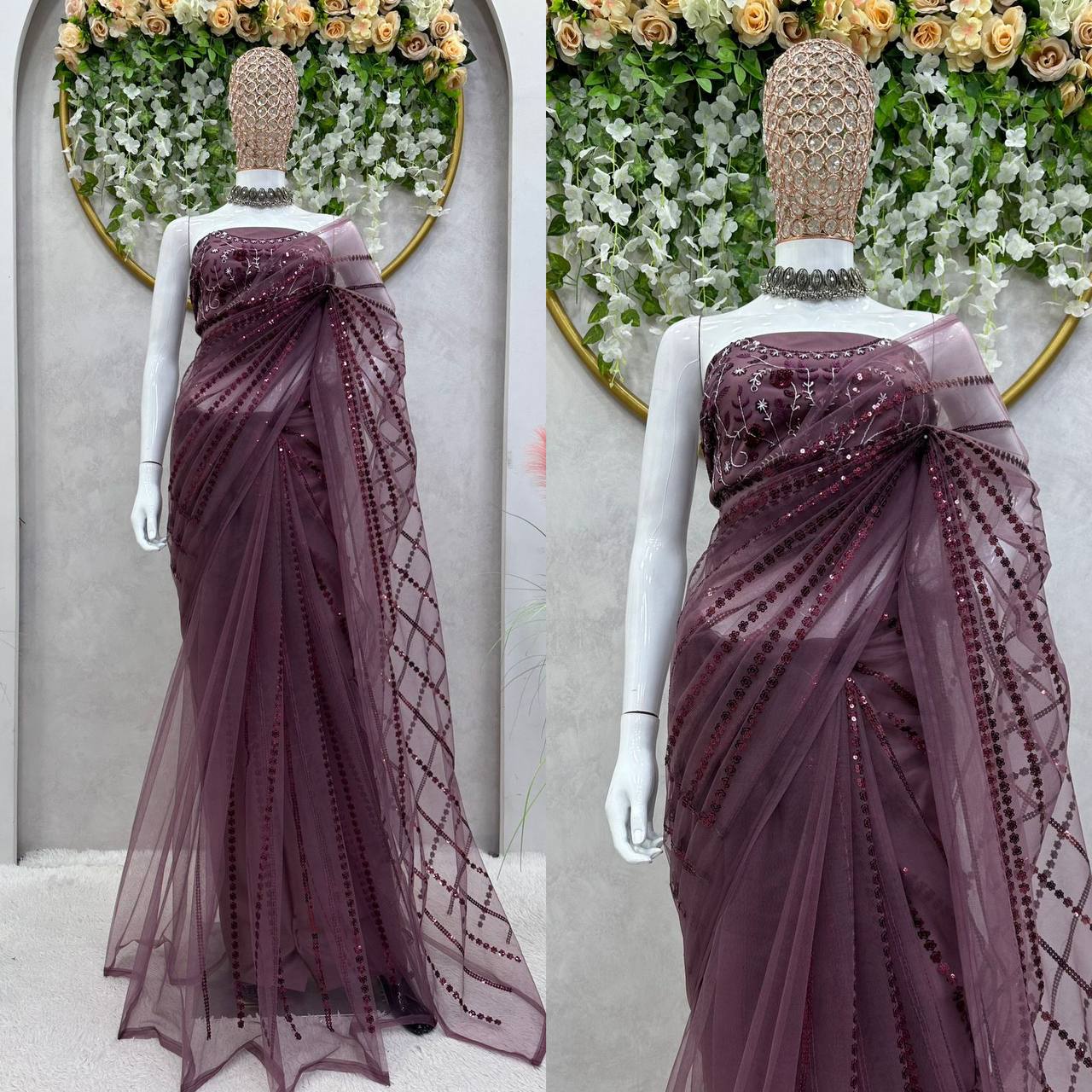 Looking some one for this same colour beautiful Designer Saree