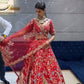 Launching 4 Meter Flared Dual Dupatta, Embroidered Sequins Work Lehenga