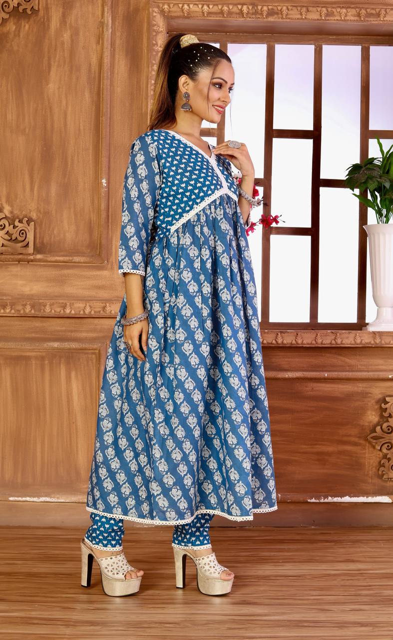 Mill printed Attractive Party Wear CAMBRIC COTTON Kurti