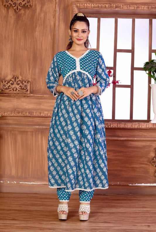 Mill printed Attractive Party Wear CAMBRIC COTTON Kurti