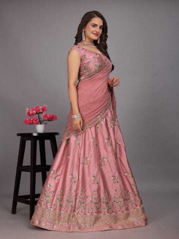 Attractive Party Wear Silk Lehenga choli