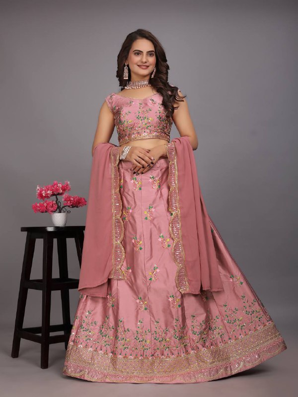 Attractive Party Wear Silk Lehenga choli