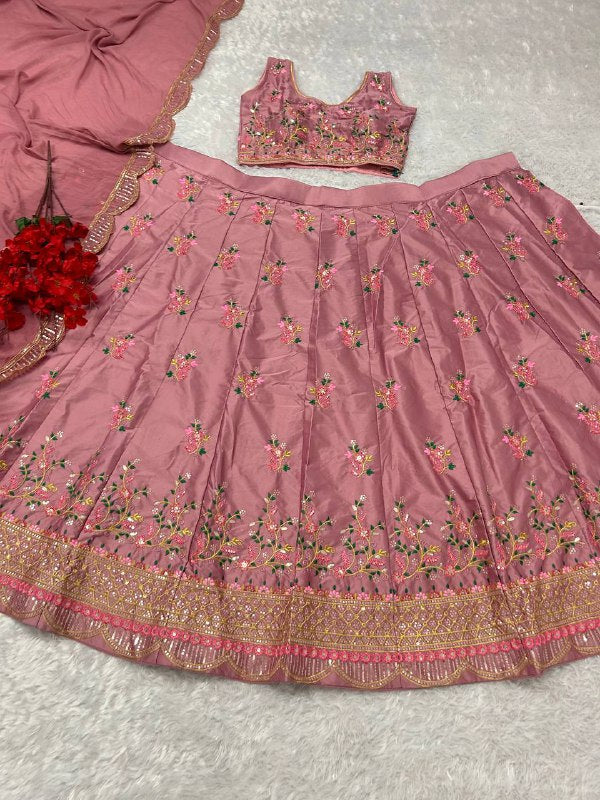 Attractive Party Wear Silk Lehenga choli